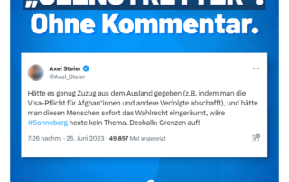„Hätte es genug Zuzug aus dem Ausland gegeben, (…) wäre Sonneberg kein Thema“ „Hätte es genug Zuzug aus dem Ausland gegeben, (…) wäre Sonneberg kein Thema“