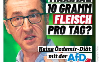 Grüne „Ernährungsstrategie für Deutschland“: maximal 10 Gramm Fleisch pro Tag!