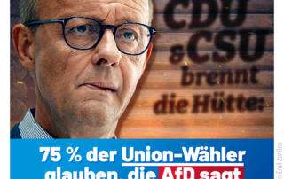 Umfrage blamiert CDU: 75 Prozent der Union-Wähler glauben, die AfD sagt die Wahrheit! Umfrage blamiert CDU: 75 Prozent der Union-Wähler glauben, die AfD sagt die Wahrheit!