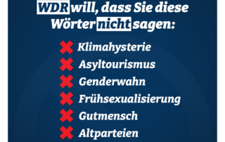Diese Begriffe nicht benutzen, sonst schockieren Sie den WDR! Diese Begriffe nicht benutzen, sonst schockieren Sie den WDR!