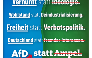 Für eine ECHTE Wende: Nur die AfD! Für eine ECHTE Wende: Nur die AfD!
