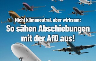 Nicht klimaneutral, aber wirksam: Abschiebungen mit der AfD