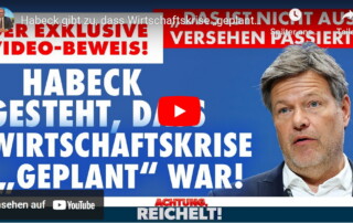 Robert Habeck gibt offen zu: Die Wirtschaftskrise war geplant.