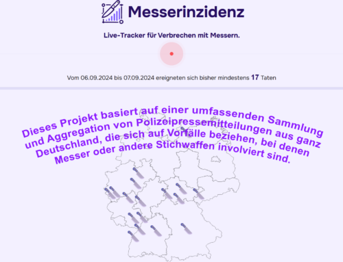 Messerinzidenz – Live-Tracker für Verbrechen mit Messern.