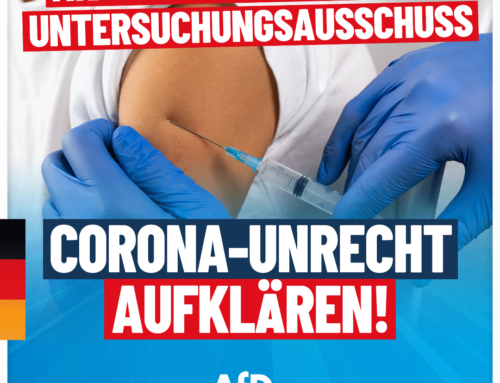 AfD beantragt Untersuchungsausschuss zum Corona-Unrecht!