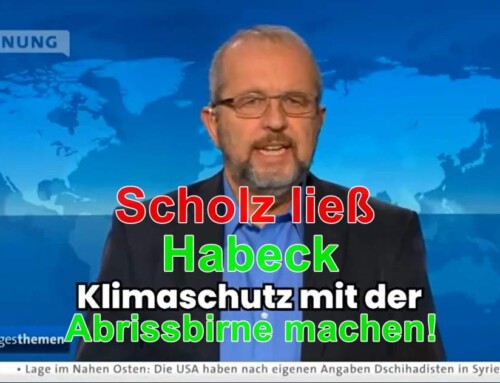 NDR-Kommentator: Warum ließ Scholz den ideologiegesteuerten grünen Habeck im Namen des Klimaschutzes mit der Abrissbirne unsere Wirtschaft zerstören?