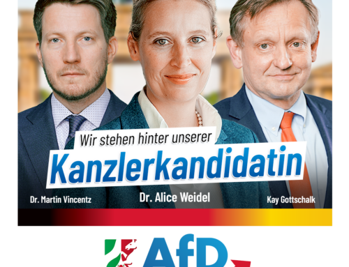 Wir stehen hinter unserer Kanzlerkandidatin Alice Weidel!