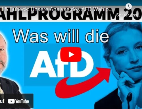 Eine treffende Analyse des AFD Wahlprogramms zur Bundestagswahl.