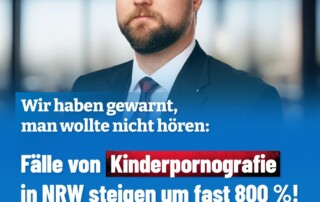 Kinderpornografie in NRW nimmt erschreckend zu!
