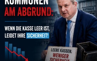 Kommunen am Abgrund: Wenn die Kasse leer ist, leidet Ihre Sicherheit!