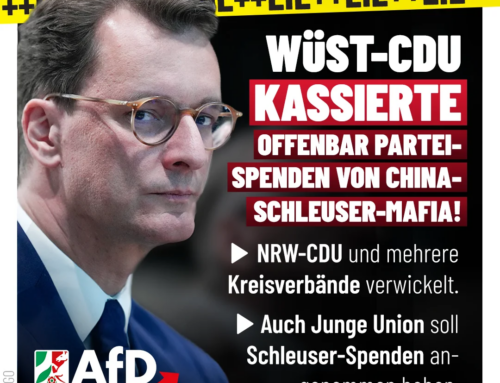 Schleuser-Skandal weitet sich aus: Wüsts CDU kassierte offenbar Parteispenden von Schleuserring!